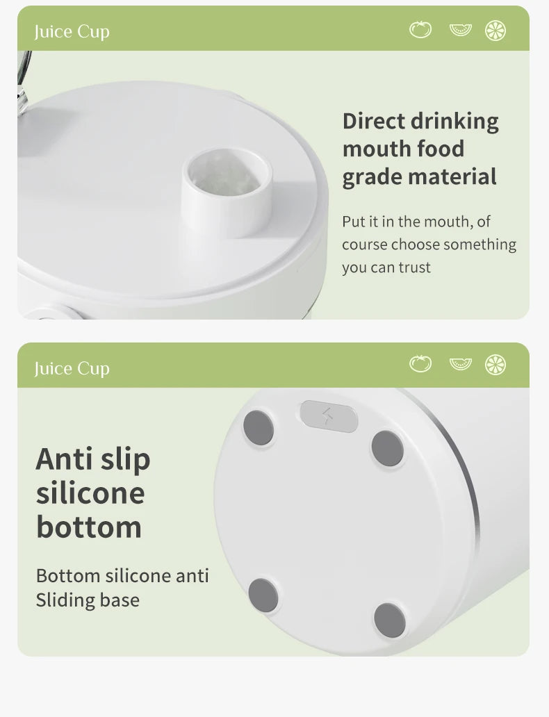 Portable Blender 600ML Electric USB Rechargeable Juicer for Smoothies Fruits Personal Mini Juicer for Travel Outdoor Fitness